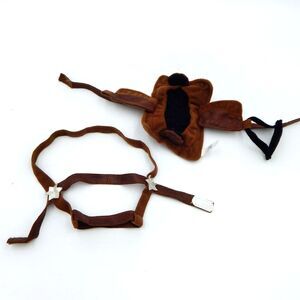 Build a Bear Accessories Brown Black Soft Fabric Saddle Bridle Horse Pony Dragon